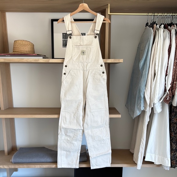 Hey Gang Denim - The Hey Gang Women's double knee Overalls in natural